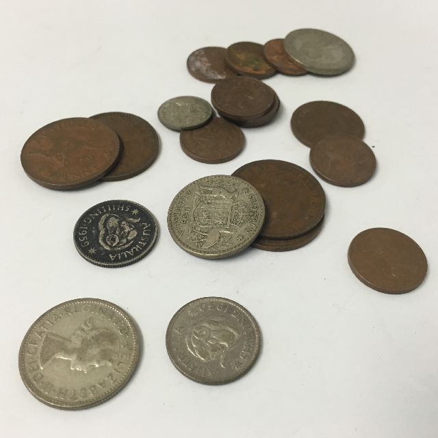 MONEY, Coins - Australian Shillings & Pence